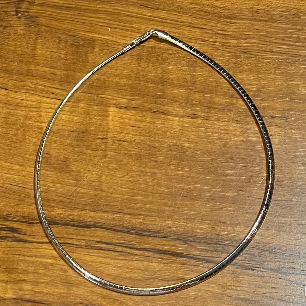 Reversible GoldSilver Tone Omega Chain